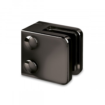 Glasklemme flach Zinkdruckguss schwarz Modell 23 MINI