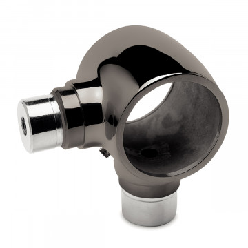 Kugelrohrverbinder mit 2 Abzw. 90° Rochella Schwarz Design 25,4 mm (1")