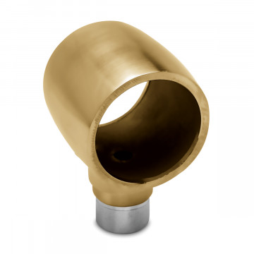 Kugelrohrverbinder mit 1 Abzw. 90° Daniella Messing matt Design 38,1 mm (1,5")