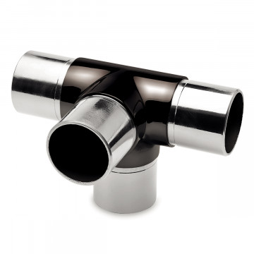Rohrverbinder T mit 1 Abzw. 90° Armande Schwarz Design 38,1 mm (1,5")