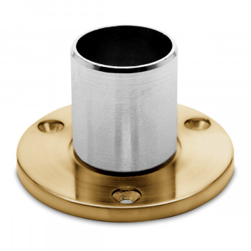 Wand- und Bodenflansch Walda 19,0 mm Messing matt Design