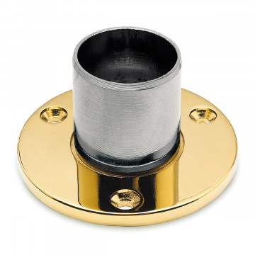 Wand- und Bodenflansch Walda 19,0 mm Messing Design