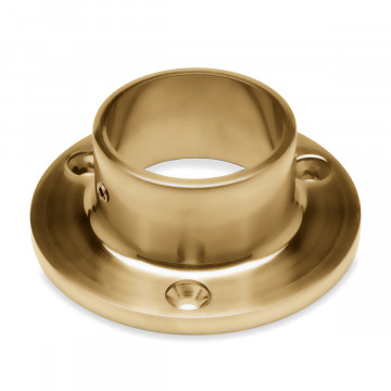 Wand- und Bodenflansch Wally 19,0 mm Messing matt Design