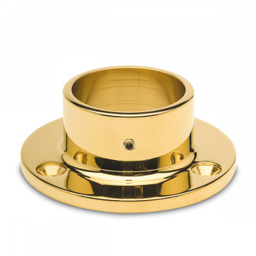 Wand- und Bodenflansch Wally 19,0 mm Messing Design