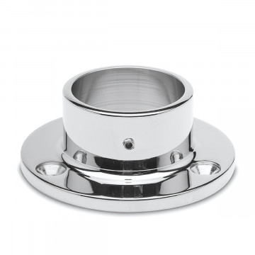 Wand- und Bodenflansch Wally 25,4 mm (1") Chrom Design Material Zamak