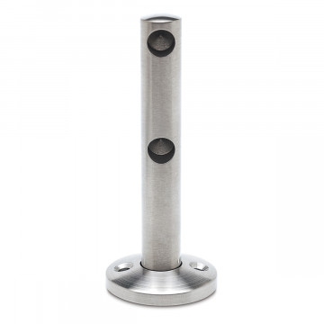 Doppelte Endstütze für Holzmontage Abra 6 mm Edelstahl Design Material Zamak