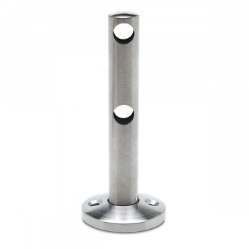 Doppelte Mittelstütze für Holzmontage Almas 6 mm Edelstahl Design Material Zamak