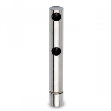 Doppelte Endstütze für Glasmontage Sabine 6 mm Edelstahl Design Material Zamak
