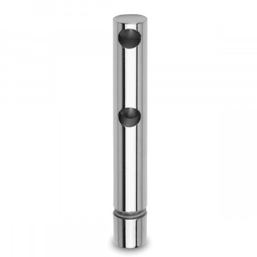 Doppelte Endstütze für Glasmontage Sabine 6 mm Chrom Design Material Zamak