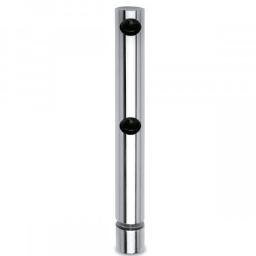 Doppelte Endstütze für Glasmontage Sabine 10 mm Chrom Design Material Zamak