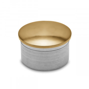 Endkappe gewölbt Hella Messing matt Design 38,1 mm (1,5")