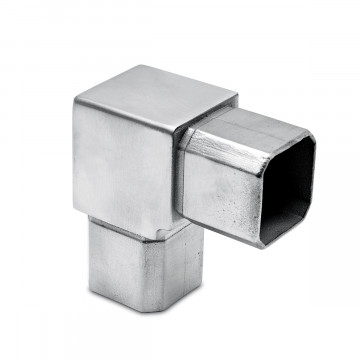 Vierkantrohr-Verbinder Ecke 90° Krystle 35 x 35 mm Edelstahl Design Material Edelstahl