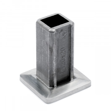 Rohrbefestigungshülse Sibille 20 x 20 mm Edelstahl Design Material Edelstahl