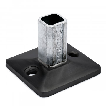 Wand- und Bodenflansch Saphira 20 x 20 mm Schwarz Design