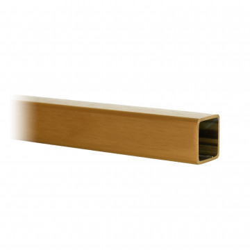 Vierkantrohr 20 x 20 mm Edelstahl-304 (A2) Messing matt Design