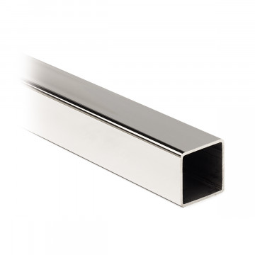 Vierkantrohr 20 x 20 mm Edelstahl-304 (A2) hochglanzpoliert