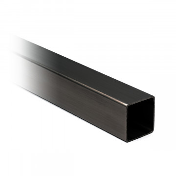 Vierkantrohr 20 x 20 mm Edelstahl-304 (A2) Schwarz Design
