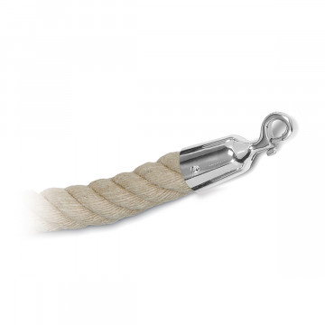 Hanfseil Syrinx natur Chrom Design Material Edelstahl