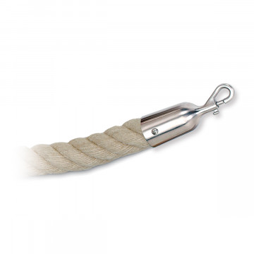 Hanfseil Syrinx natur Edelstahl Design Material Edelstahl