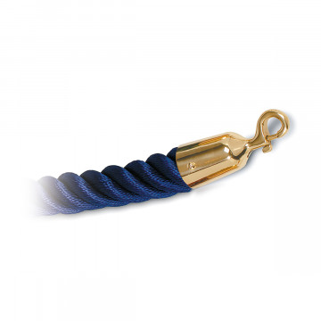 Hanfseil Syrinx blau Messing Design