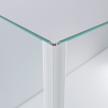 Magnetdichtung 90° für Glastür Vera schwarz 6 - 8 mm