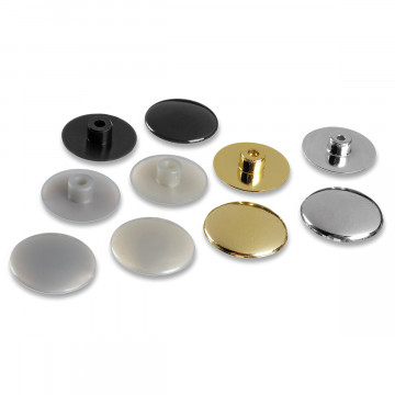 Kunststoff-Abdeckkappe Loeki Model 23 27 Edelstahl Design Material Zamak