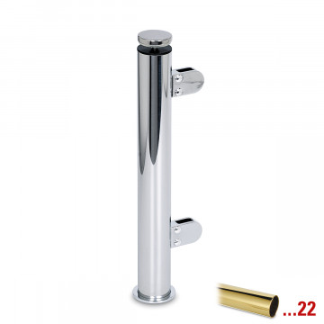 Pfosten Anneroos Endpfosten links 25,4 mm (1") Messing Design