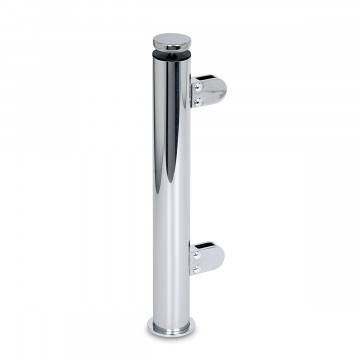 Pfosten Anneroos Endpfosten links 25,4 mm (1") Chrom Design Material Zamak