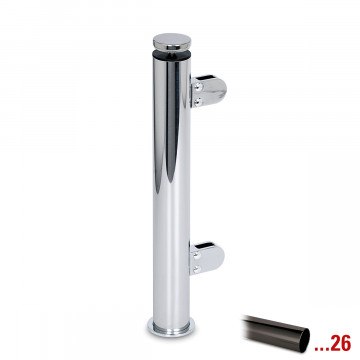 Pfosten Anneroos Endpfosten links 25,4 mm (1") Schwarz Design