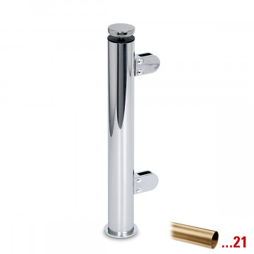 Pfosten Anneroos Endpfosten links 38,1 mm (1,5") Messing matt Design