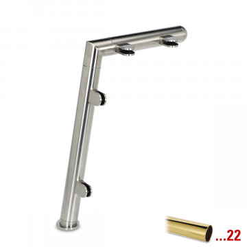 Pfosten Brenna Endpfosten rechts 25,4 mm (1") Messing Design