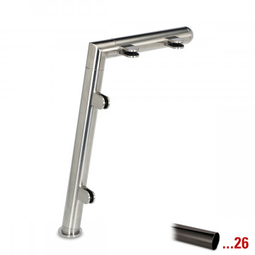 Pfosten Brenna Endpfosten rechts 38,1 mm (1,5") Schwarz Design