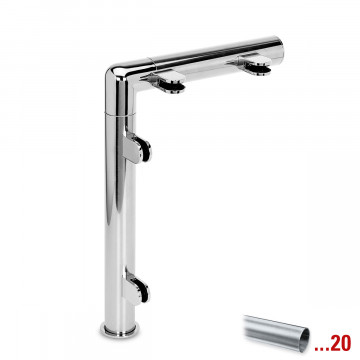 Pfosten Bregje Endpfosten rechts 25,4 mm (1") Edelstahl Design Material Zamak
