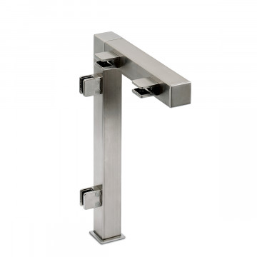 Pfosten Alide Endpfosten links 35 x 35 mm Edelstahl Design Material Zamak