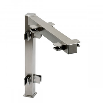 Pfosten Alide Eckpfosten 90° 35 x 35 mm Edelstahl Design Material Zamak