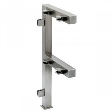 Pfosten Tieneke Endpfosten links 35 x 35 mm Edelstahl Design Material Zamak