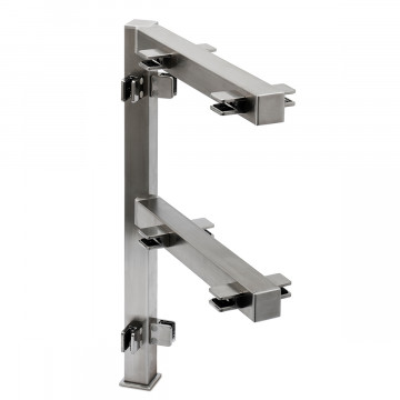 Pfosten Tieneke Eckpfosten 90° 35 x 35 mm Edelstahl Design Material Zamak