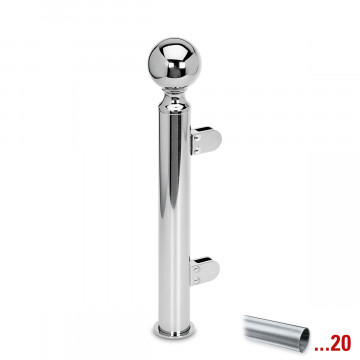 Pfosten Filippine Endpfosten rechts 38,1 mm (1,5") Edelstahl Design Material Zamak