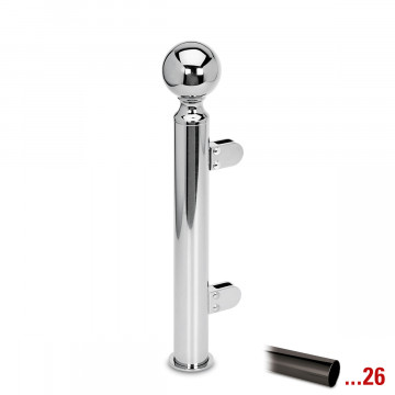 Pfosten Filippine Endpfosten rechts 38,1 mm (1,5") Schwarz Design