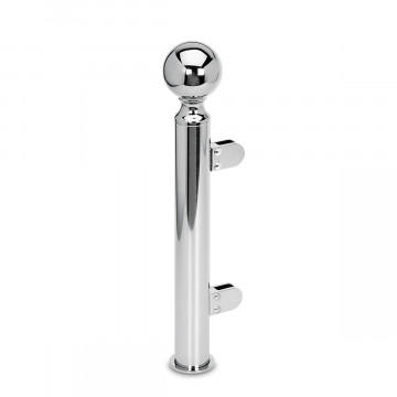 Pfosten Filippine Eckpfosten 90° 25,4 mm (1") Chrom Design Material Zamak