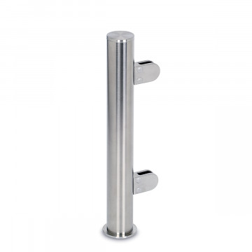 Pfosten Alberte Endpfosten links 38,1 mm (1,5") Edelstahl Design Material Zamak