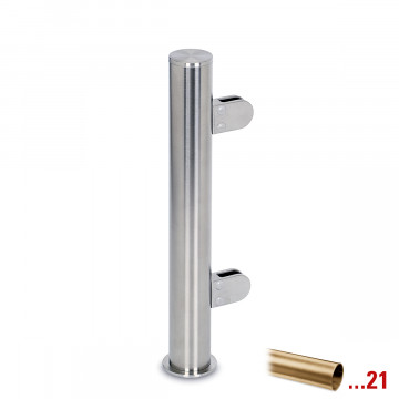 Pfosten Alberte Endpfosten links 38,1 mm (1,5") Messing matt Design