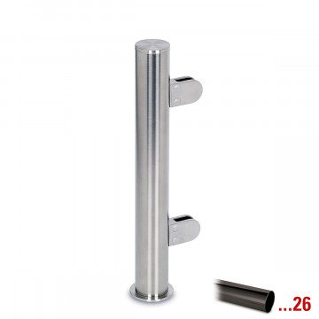 Pfosten Alberte Endpfosten links 38,1 mm (1,5") Schwarz Design