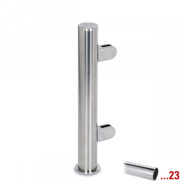 Pfosten Alberte Mittelpfosten 25,4 mm (1") Chrom Design Material Zamak