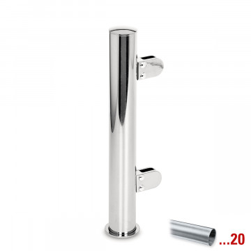 Pfosten Ruth Endpfosten links 38,1 mm (1,5") Edelstahl Design Material Zamak