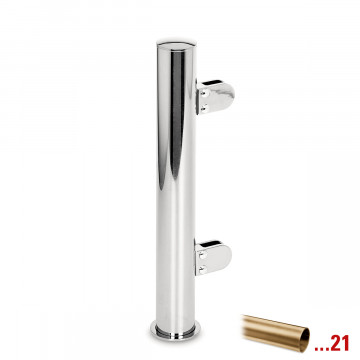 Pfosten Ruth Endpfosten links 38,1 mm (1,5") Messing matt Design