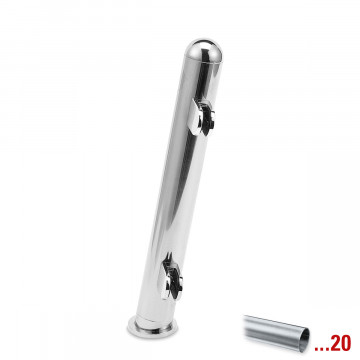 Pfosten Malika Endpfosten links 25,4 mm (1") Edelstahl Design Material Zamak