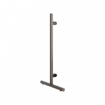 Mobiler Hygieneschutzpfosten Keyana Edelstahl Design Material Zamak Endpfosten rechts
