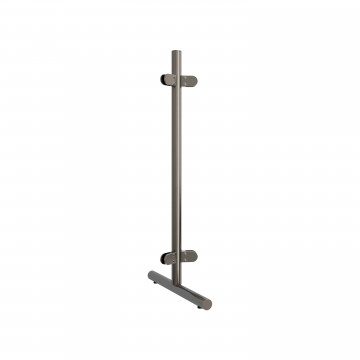 Mobiler Hygieneschutzpfosten Keyana Schwarz Design Eckpfosten 45°