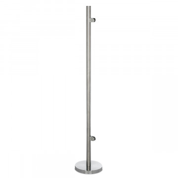 Trennwandpfosten Zoe Endpfosten links Edelstahl Design Material Zamak